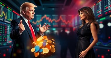 trump melania crypto market split