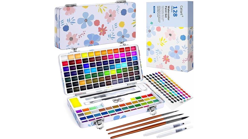 128 color watercolor set