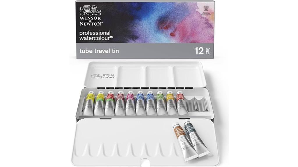 12 tube watercolor paint set