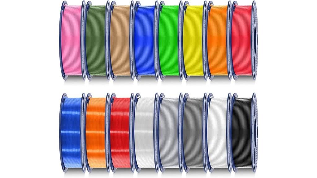 16 color pla filament bundle