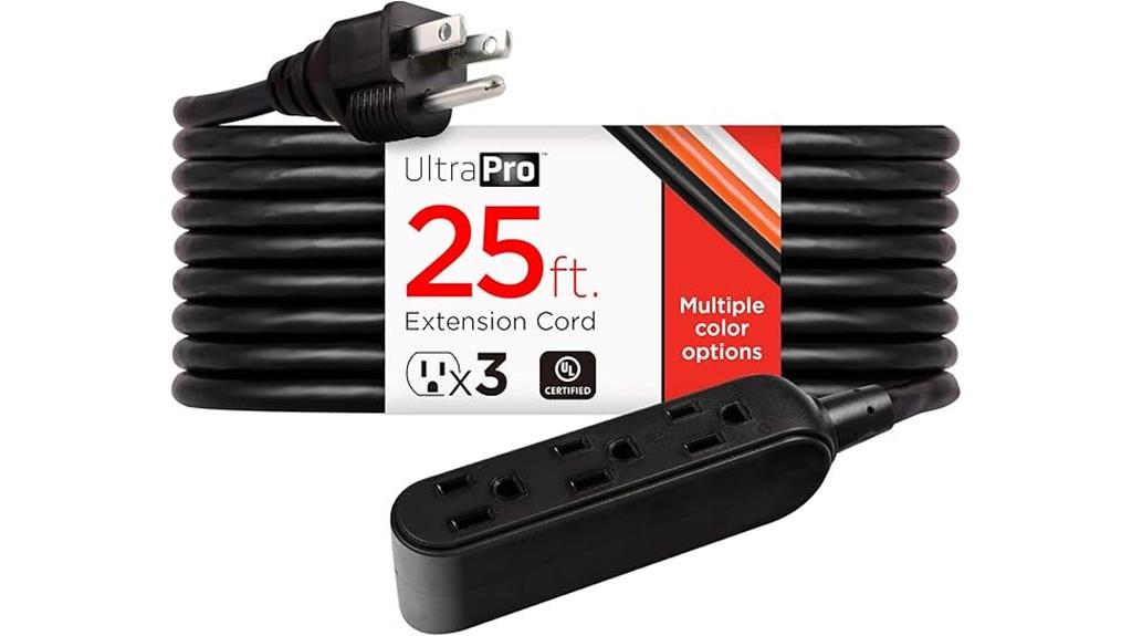 25 ft outdoor power extension