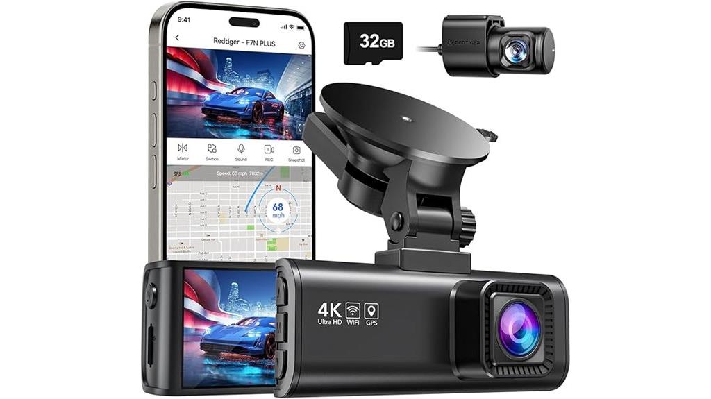 4k dash camera with gps