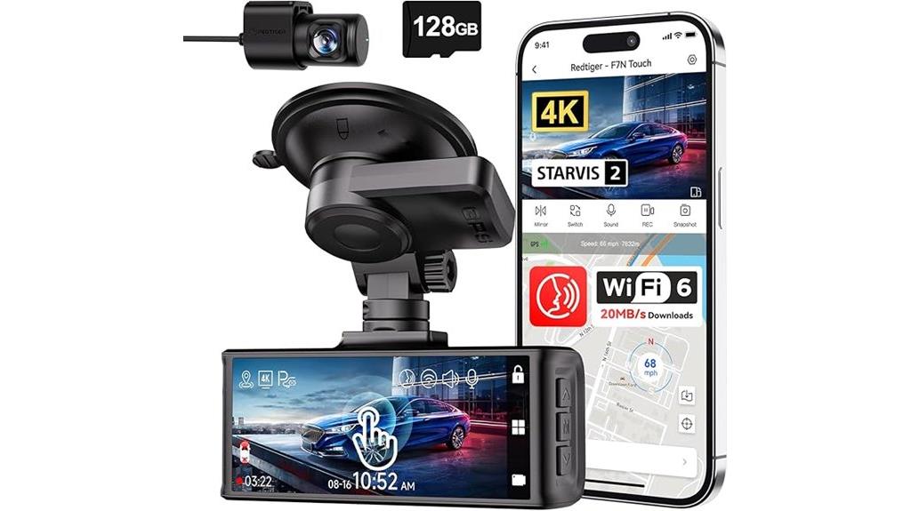 4k dual camera dash cam