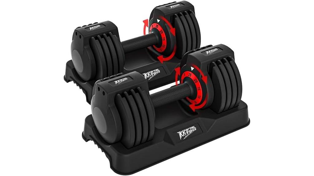adjustable dumbbells with handles