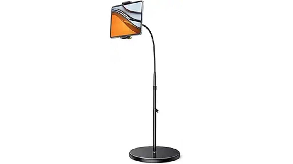 adjustable floor tablet holder