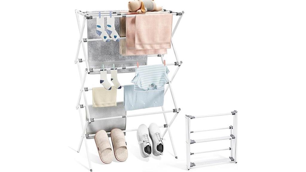 adjustable foldable drying rack