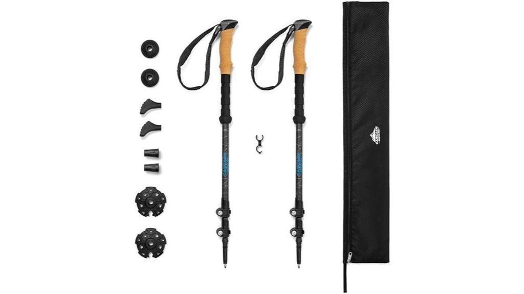 adjustable lock trekking poles