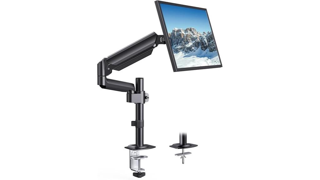 adjustable monitor arm range