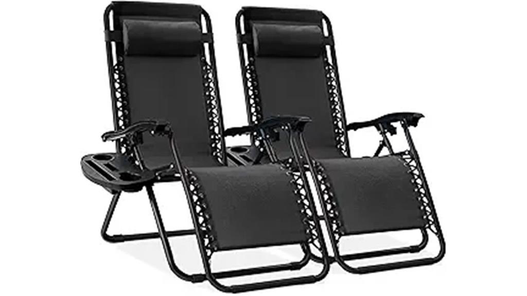 adjustable steel mesh lounge chairs