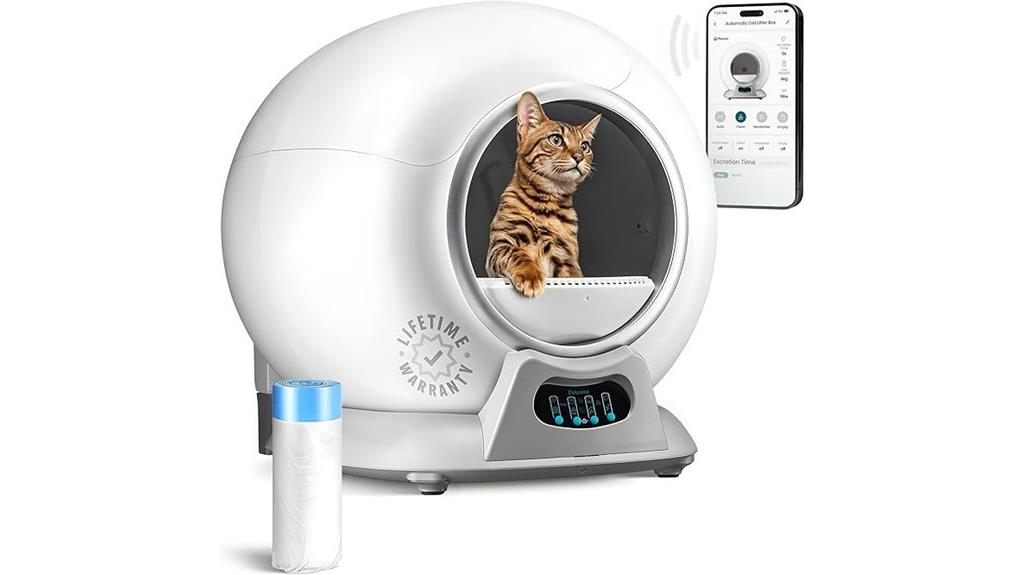 app controlled self cleaning litter box