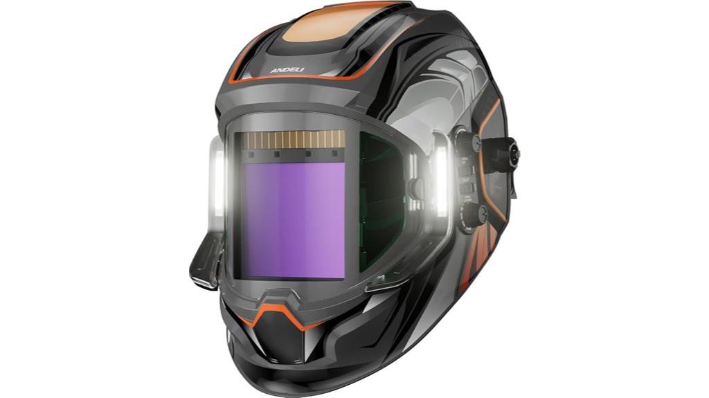 auto darkening panoramic welding helmet