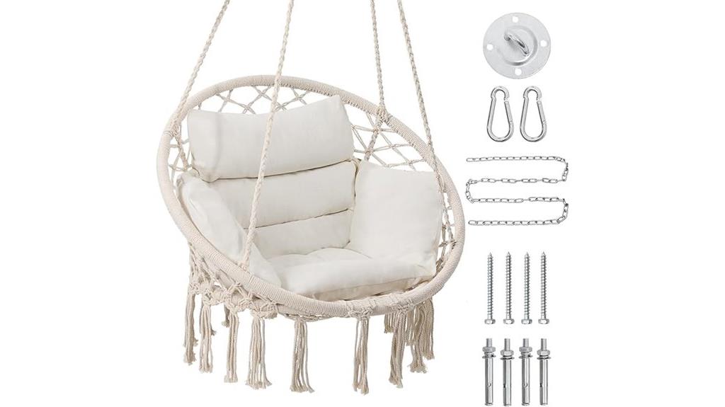 boho macrame swing chair