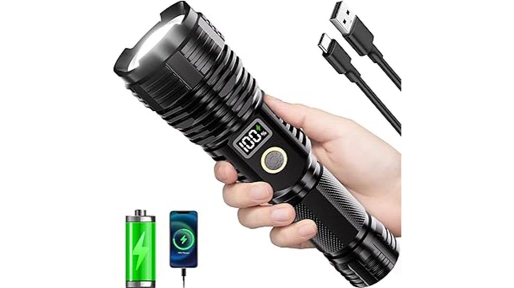 bright rechargeable led flashlight