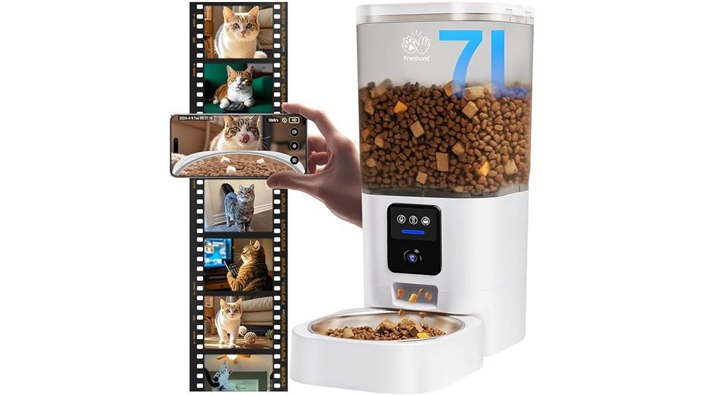 camera enabled pet food dispenser