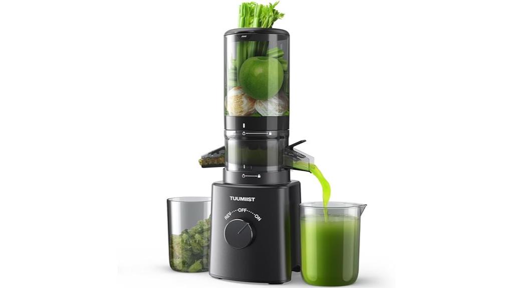 cold press juicer with large feed