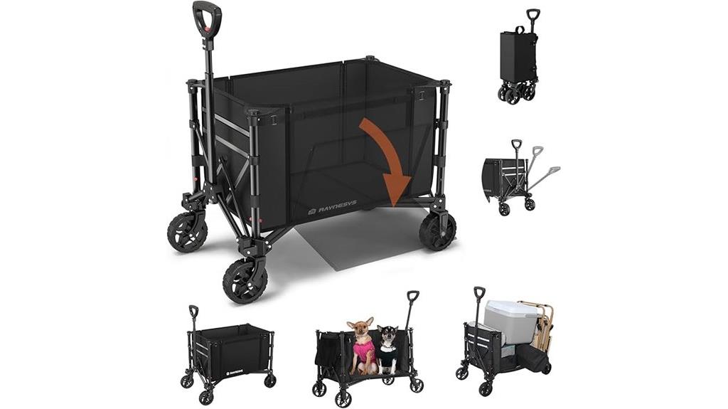 collapsible wagon with seat