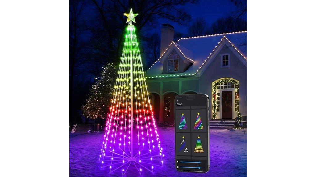 colorful led christmas tree