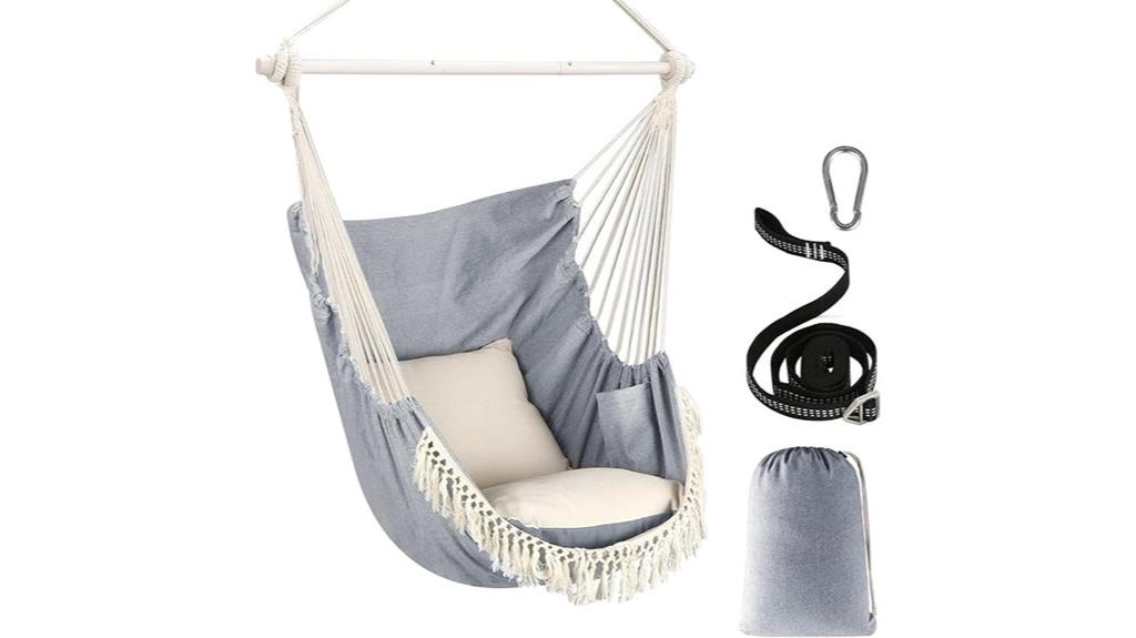 comfortable hammock with cushions