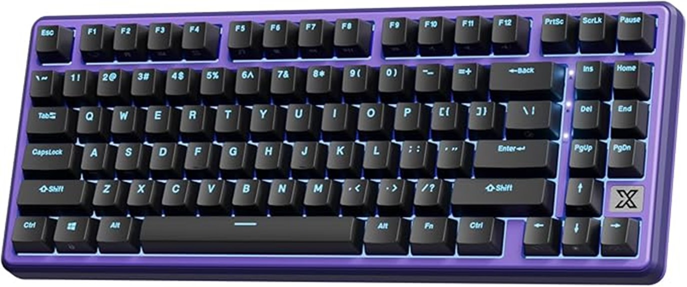 compact hot swappable gasket keyboard