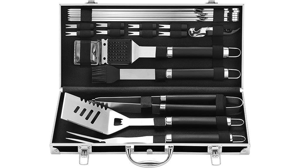 complete stainless steel bbq set