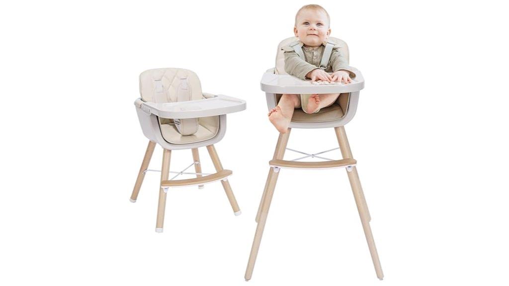 convertible wooden baby high chair