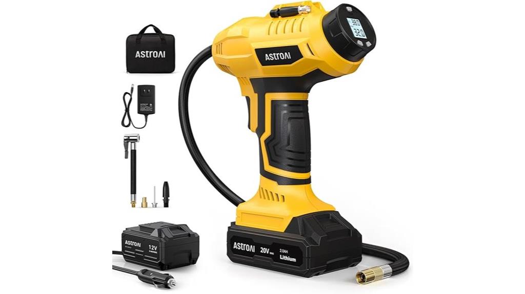 cordless rechargeable tire inflator
