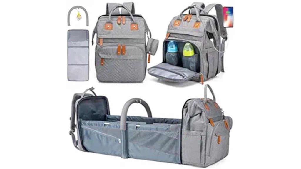 diaper bag with changing station