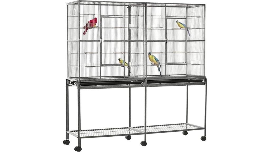 double metal bird feeder