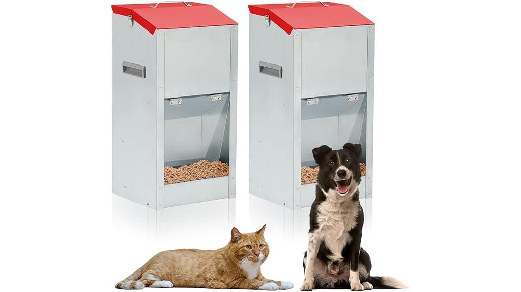 dual 15lb dog feeders