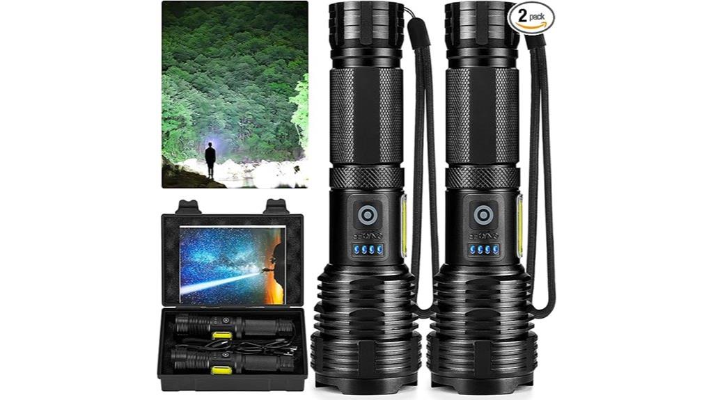 dual rechargeable led flashlights