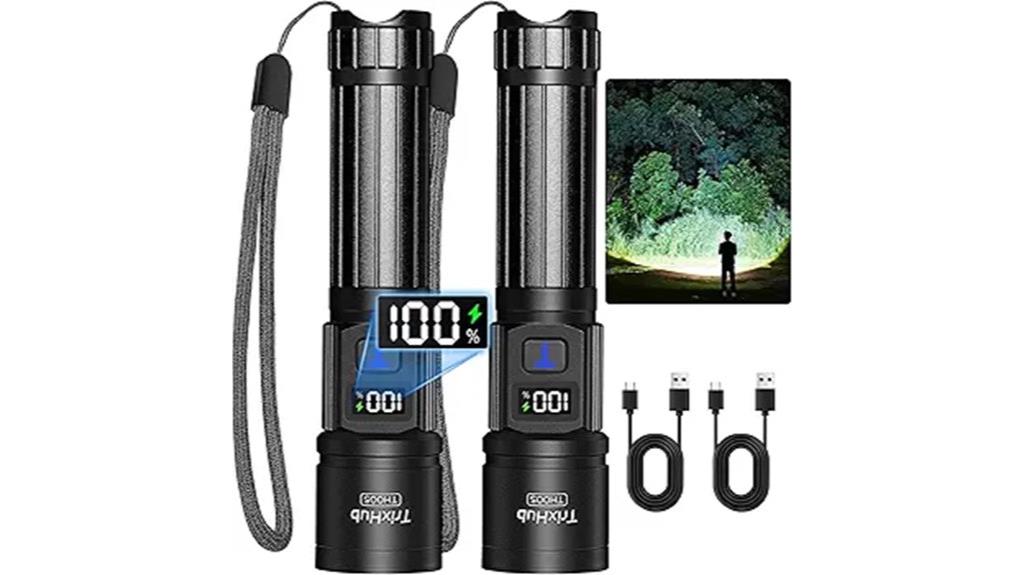 dual rechargeable led flashlights