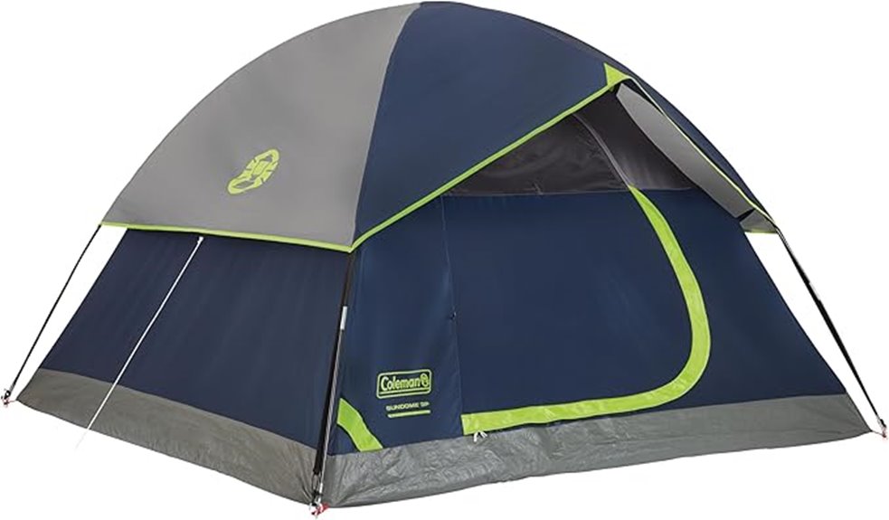 durable camping tent with rainfly