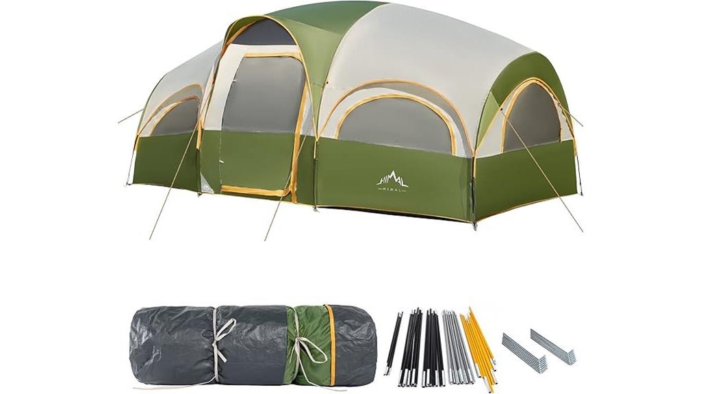 eight person tent with divider