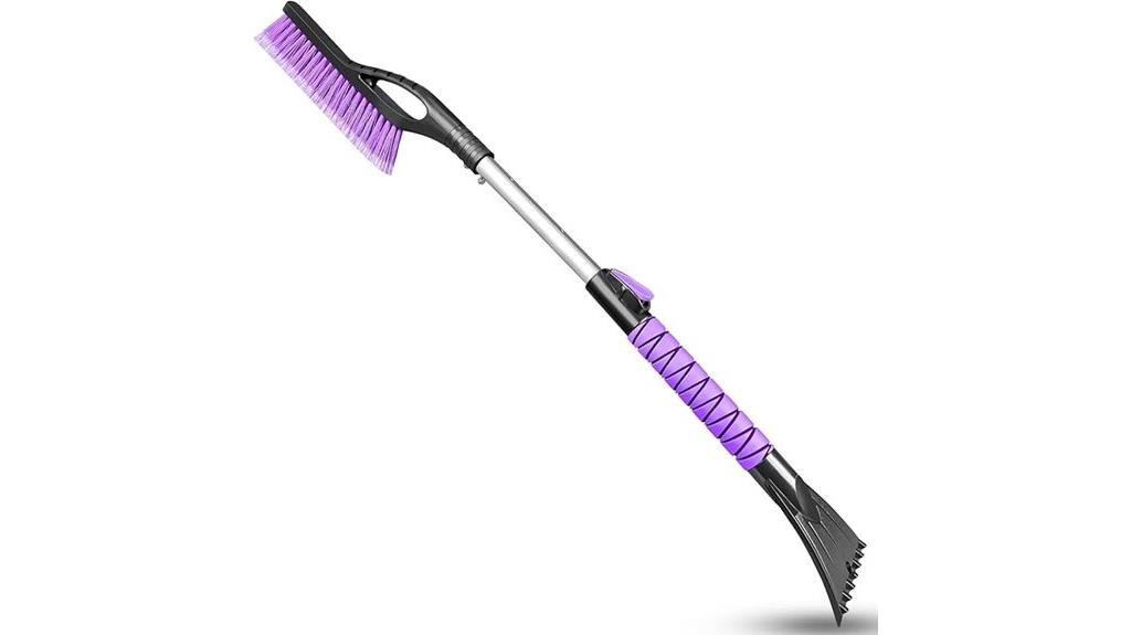 extendable ice scraper brush