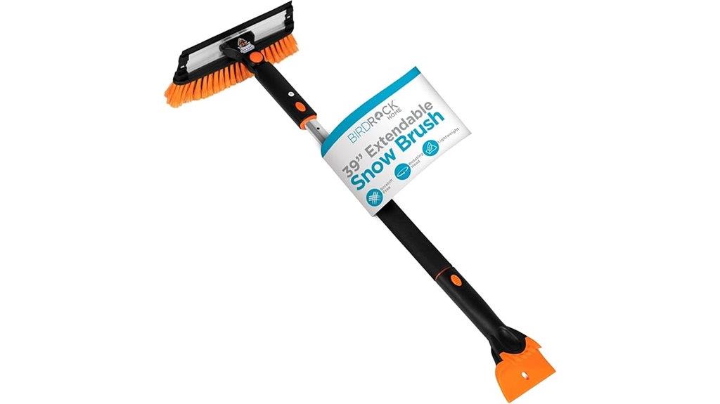 extendable snow brush and scraper