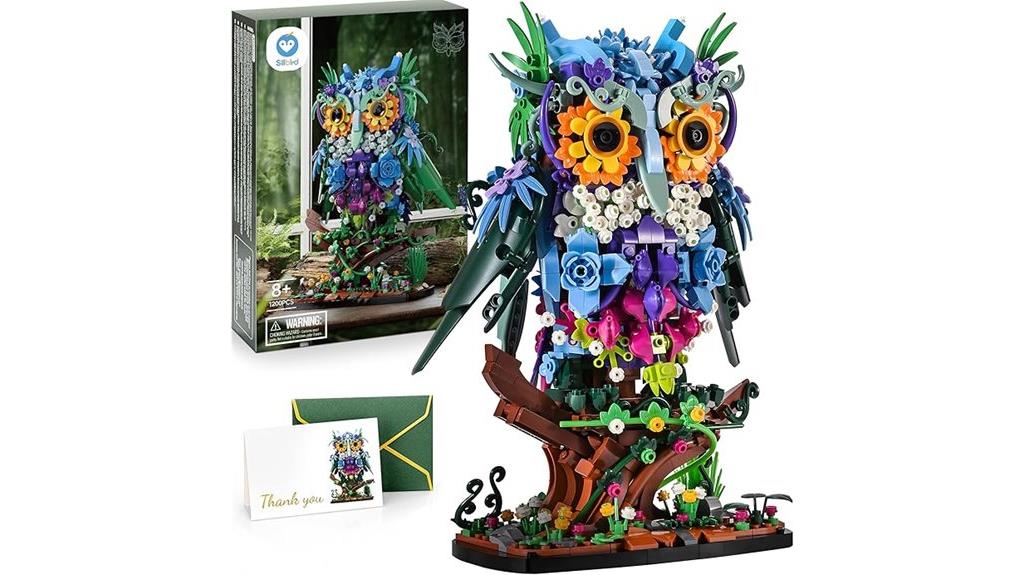 flower owl building set