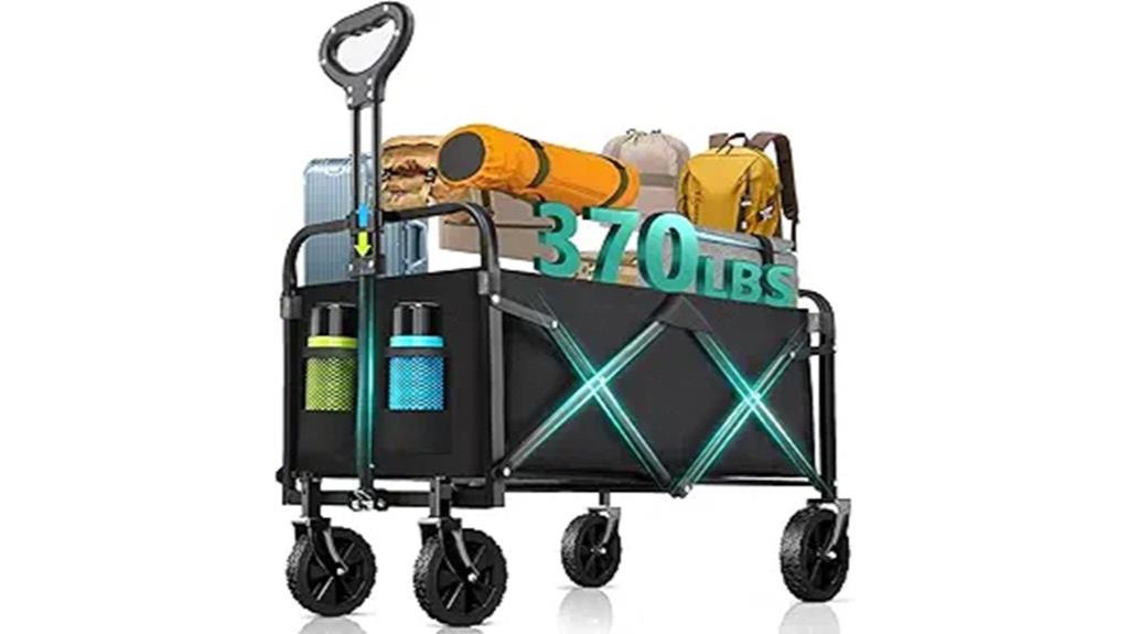 foldable beach cart wagon