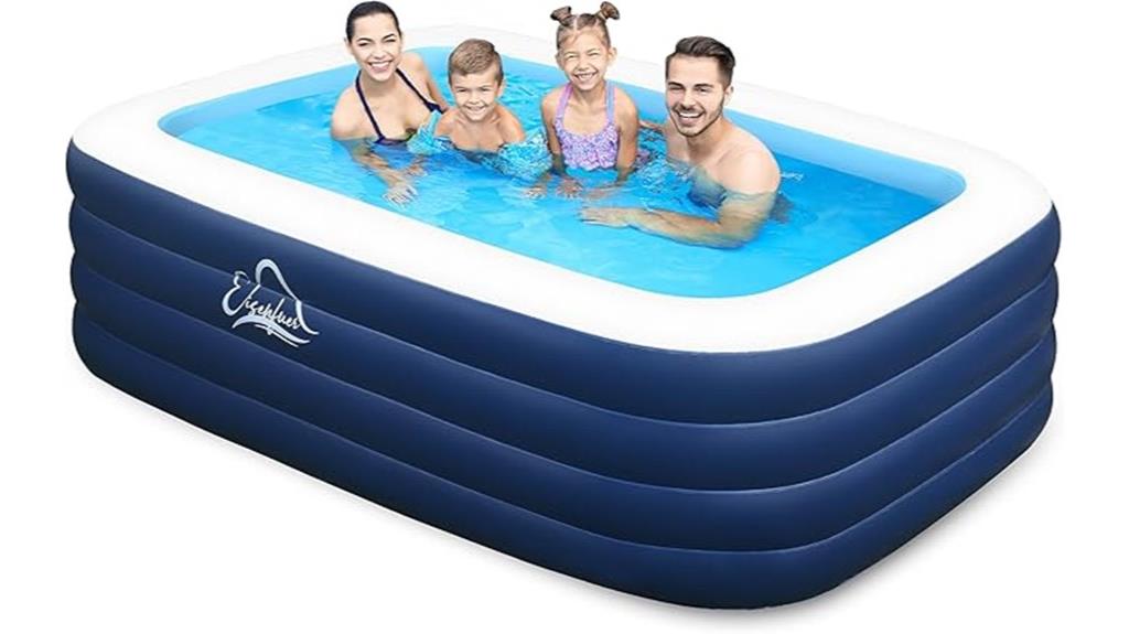 four chamber inflatable pool