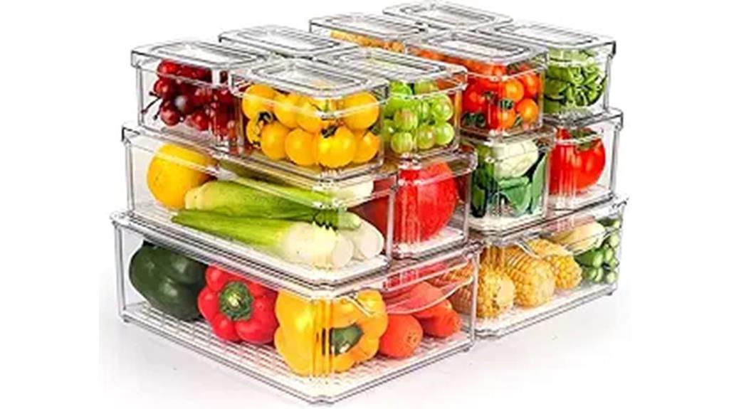 four pack fridge storage bins
