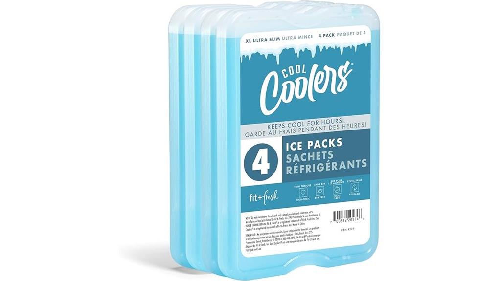 four xl slim ice packs