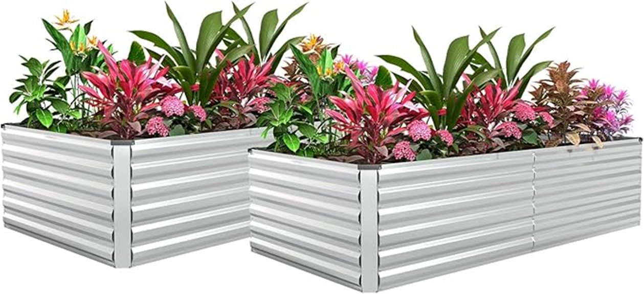galvanized 8x4x2ft bed