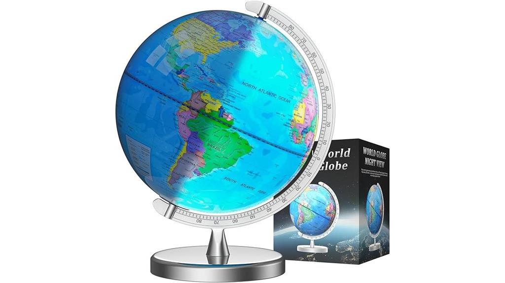 illuminated globe with stem