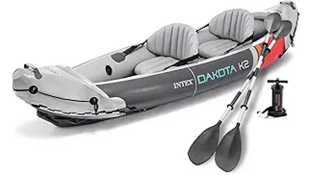 inflatable kayak with oars
