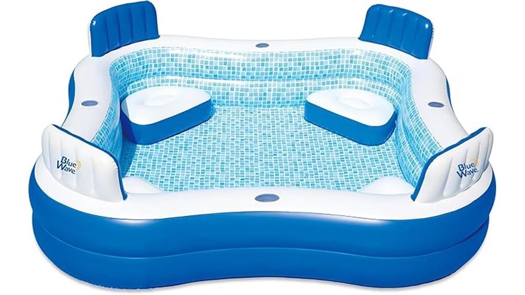 inflatable pool with seating