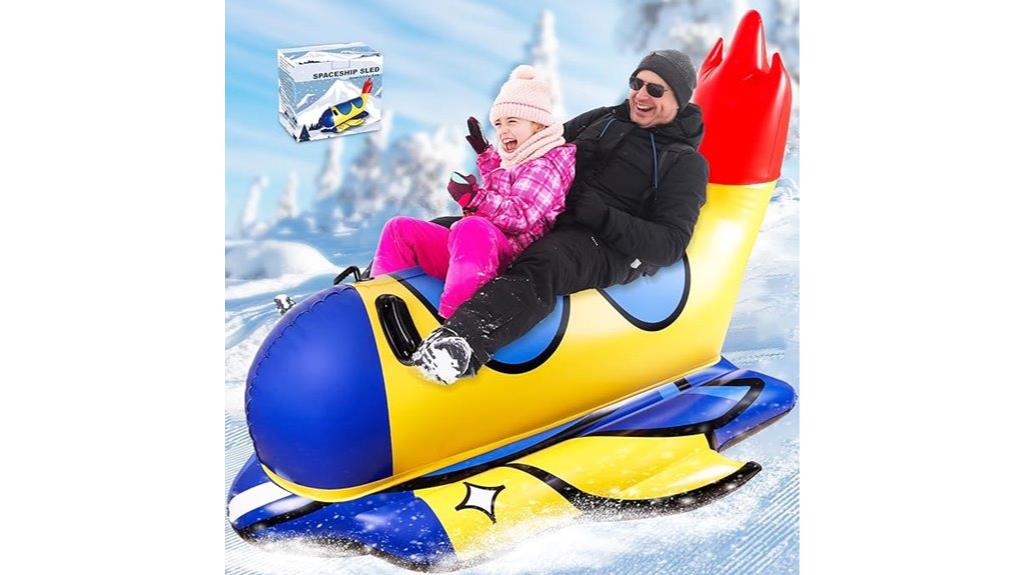inflatable snow spaceship sled