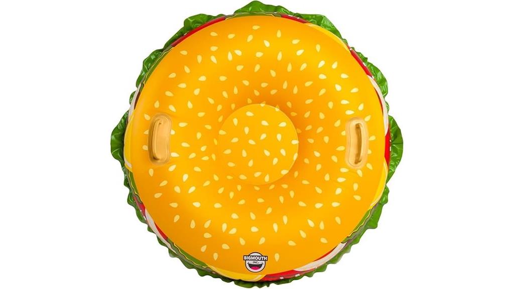 inflatable snow tube fun