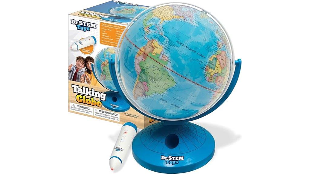 interactive educational globe with stylus