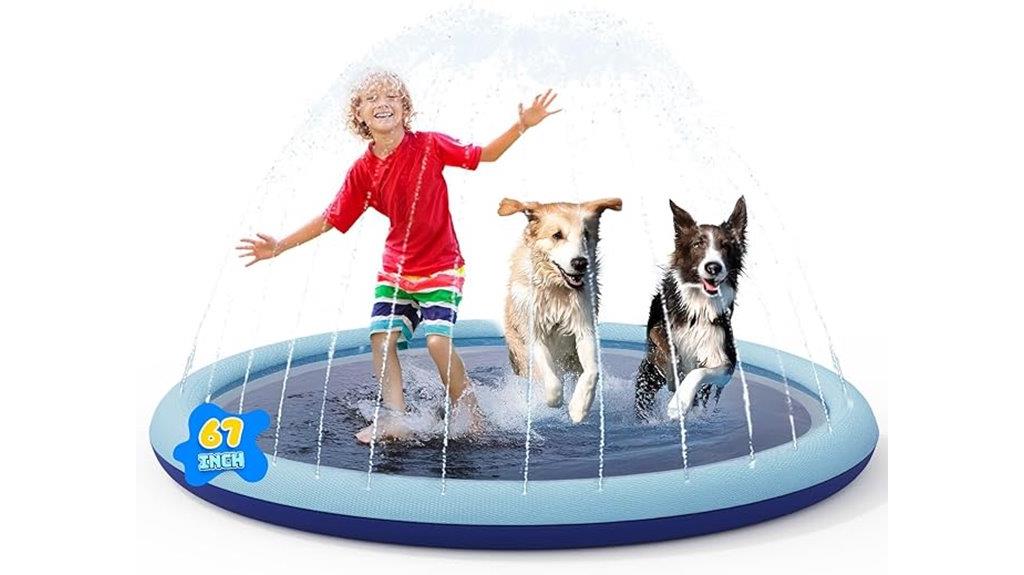 kids and dogs splash pad