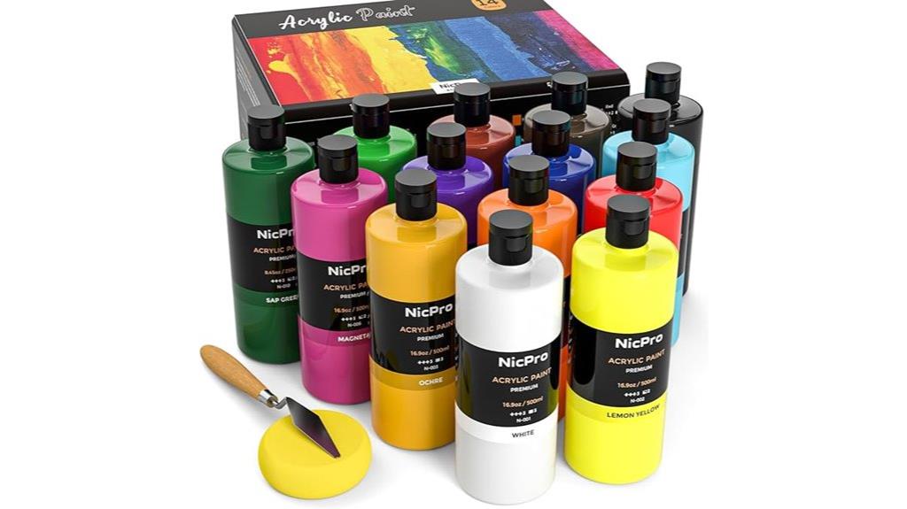 large acrylic paint set