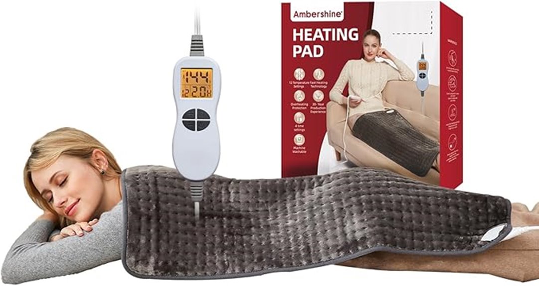 large ambershine heating pad